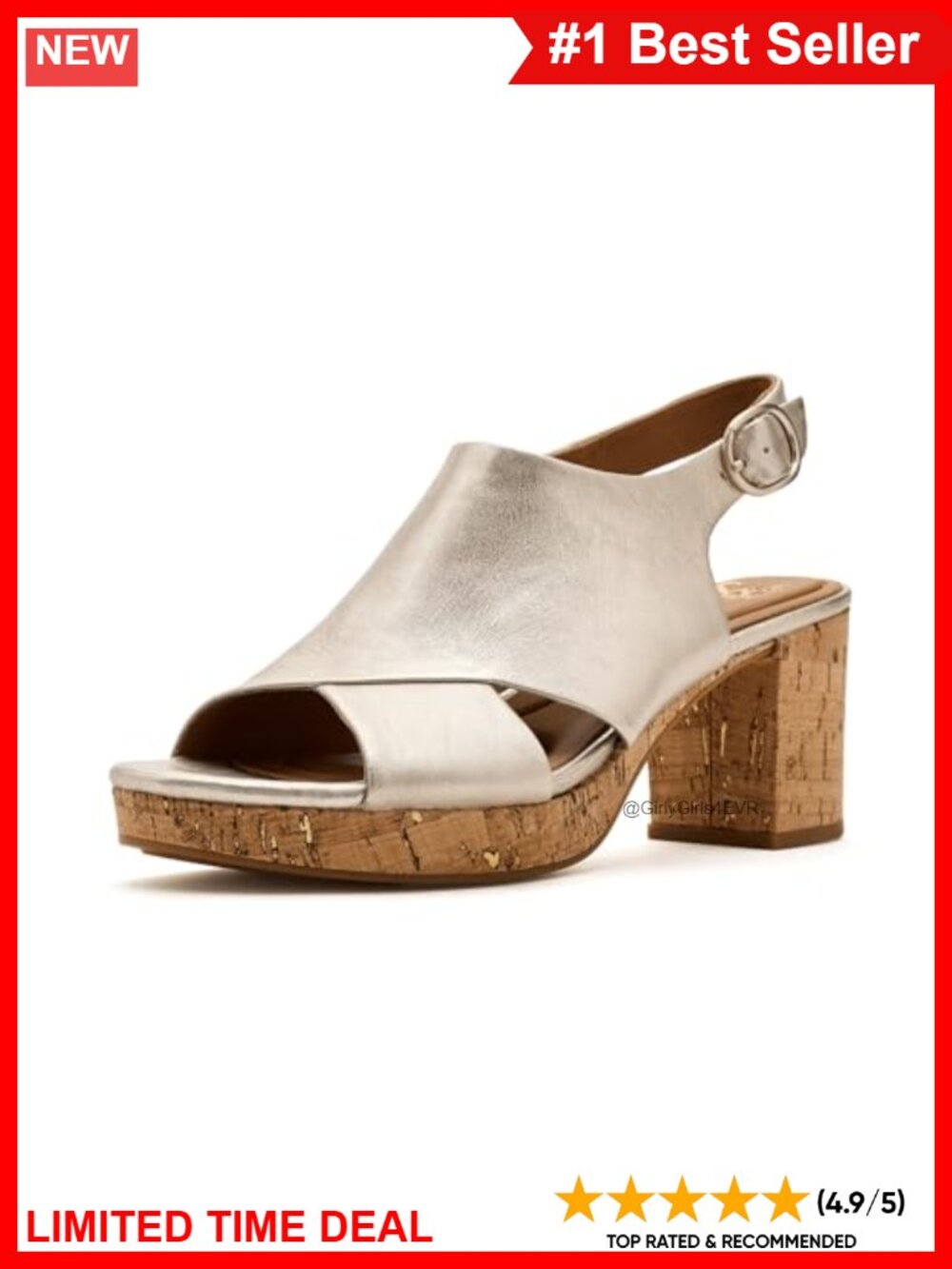 Söfft Liv Leather Block Heel Slingback Peep Toe Sandal